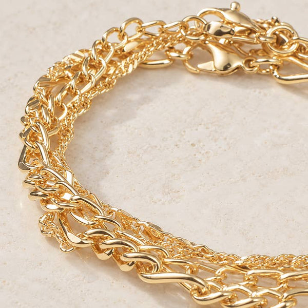 Classic Gold Chain Stack - PRIVA Fashion detail photo