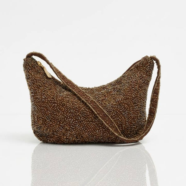 Embellished Crescent Hobo Bag - PRIVA Fashion product photo