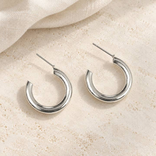 Silver Halo Earrings - PRIVA Fashion styled photo