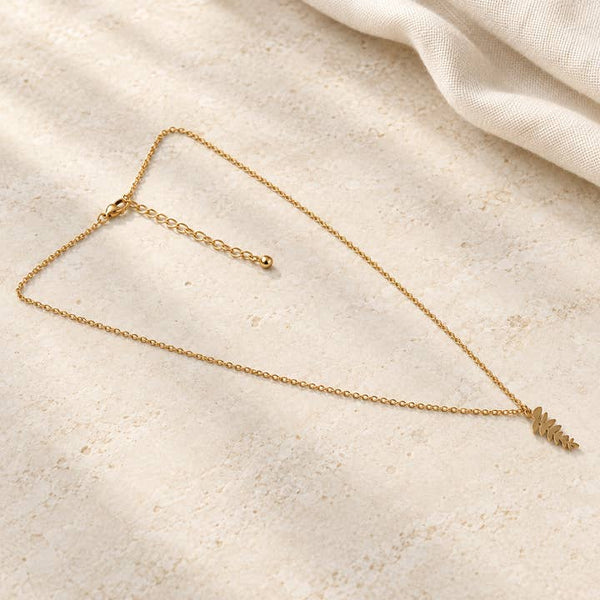 Golden Leaf Necklace - PRIVA Fashion styled photo