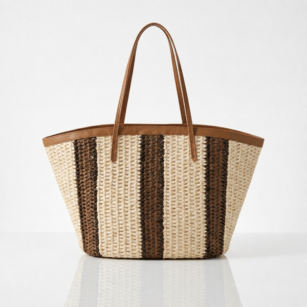 Woven Stripe Tote Bag