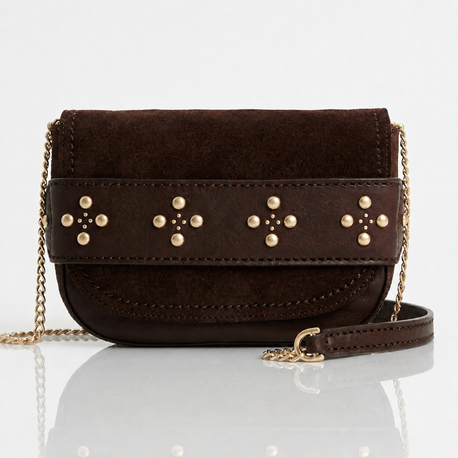 Heritage Stud Accent Shoulder Bag