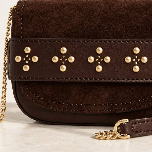 Heritage Stud Accent Shoulder Bag - PRIVA Fashion detail photo