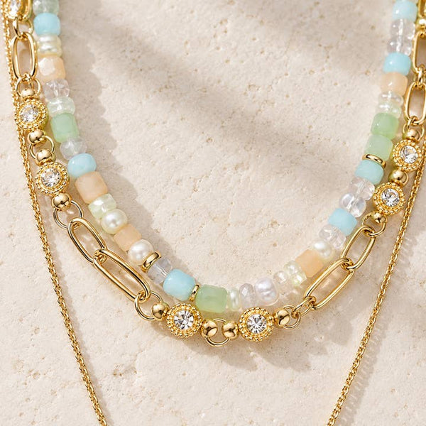 Golden Bloom Layered Necklace - PRIVA Fashion detail photo