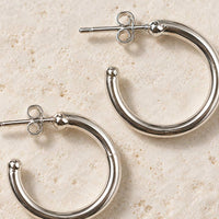 Fine Line Silver Hoops thumbnail 3