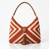 Chevron Woven Hobo Shoulder Bag thumbnail 2