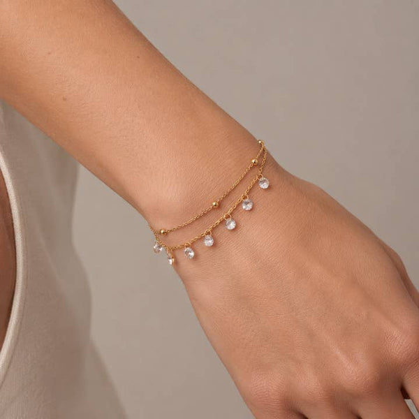 Crystal Drape Bracelet - PRIVA Fashion model photo