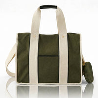 Olive Canvas Utility Tote thumbnail 2