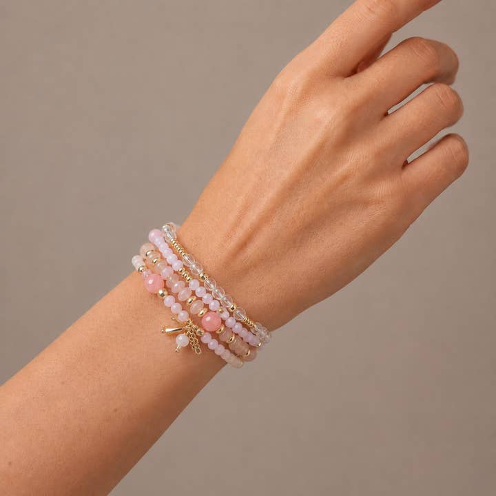 Rose Stack Bracelet - PRIVA Fashion model photo