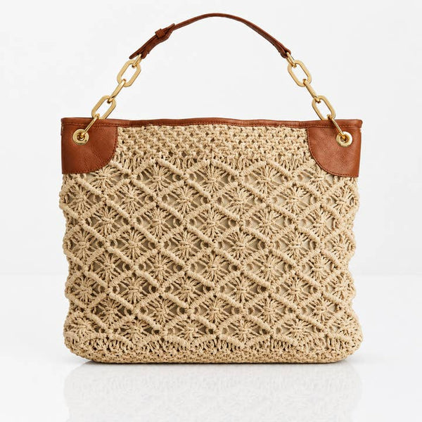 Ivory Chain Shoulder Bag - PRIVA Fashion product photo