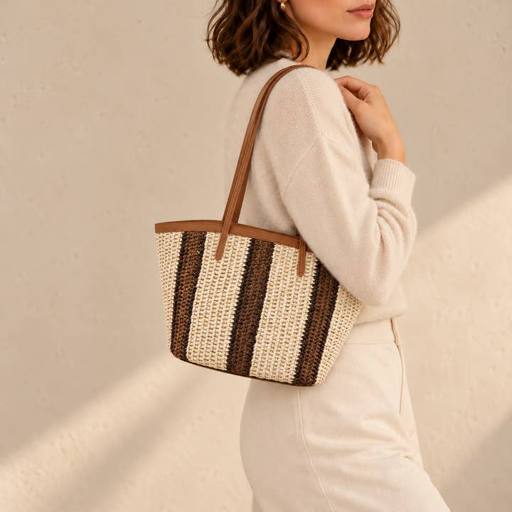 Woven Stripe Tote