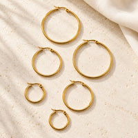 Gold Hoop Earring Set thumbnail 4