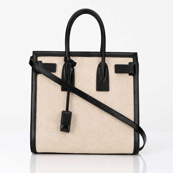 Timeless Black & Beige Tote Bag