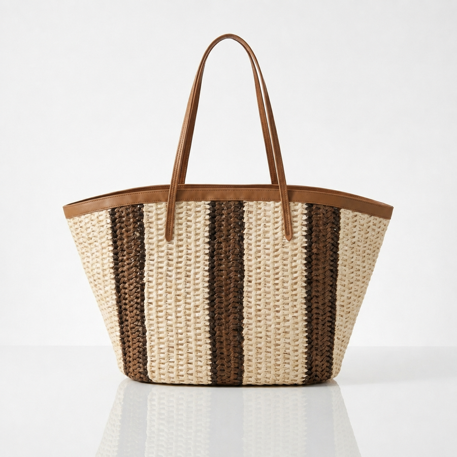 Woven Stripe Tote Bag