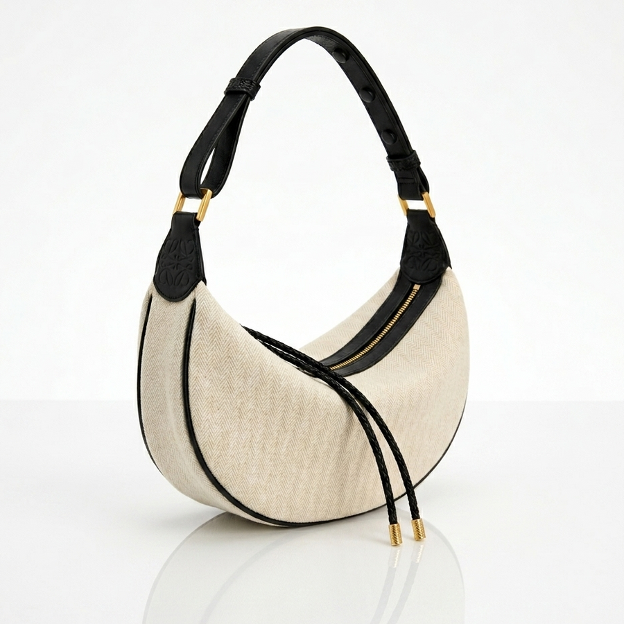Crescent Leather Shoulder Bag