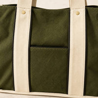 Olive Canvas Utility Tote thumbnail 3