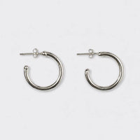Fine Line Silver Hoops thumbnail 2