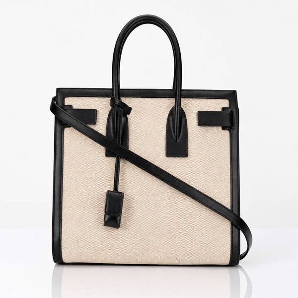 Timeless Black & Beige Tote Bag - PRIVA Fashion product photo